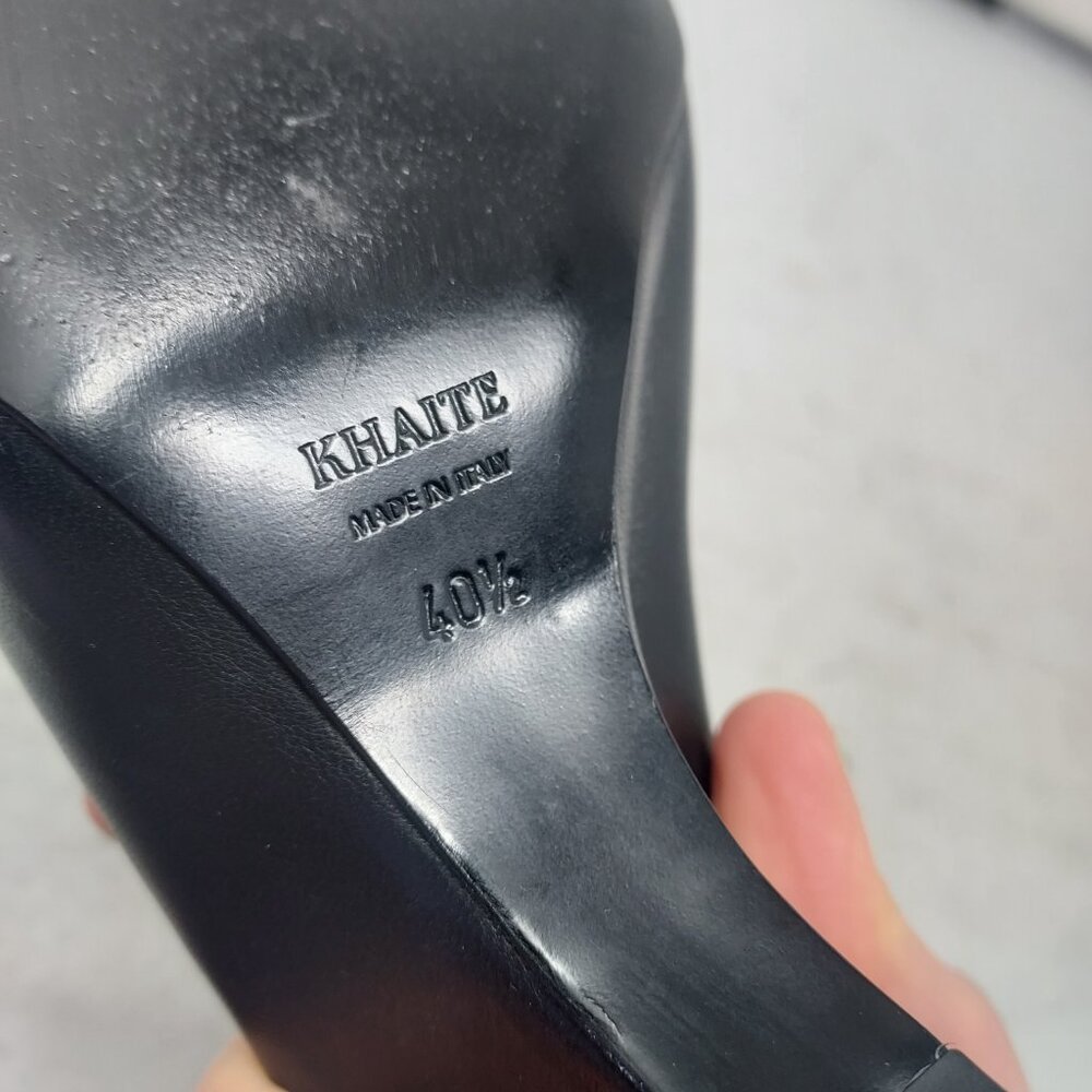 Khaite WOMENS Black Cloak Peep Toe Mule Sandal - Picture 5 of 10